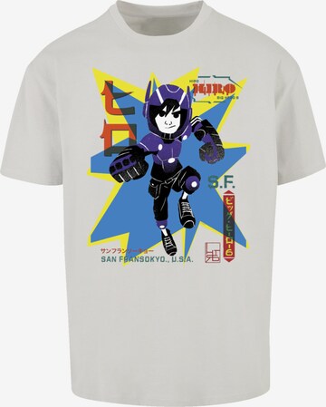 F4NT4STIC Shirt 'Big Hero 6 Hiro Manga' in Grijs: voorkant