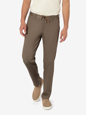 Coupe slim Pantalon 'SEGESTA' BENVENUTO en marron