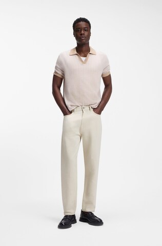 HUGO Tapered Jeans '838' in White: front