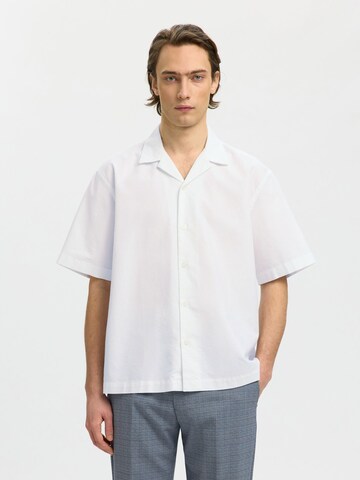 SELECTED - Ajuste regular Camisa en blanco: frente