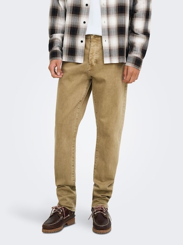 Only & Sons - Loosefit Vaquero 'ONSYoke' en marrón: frente