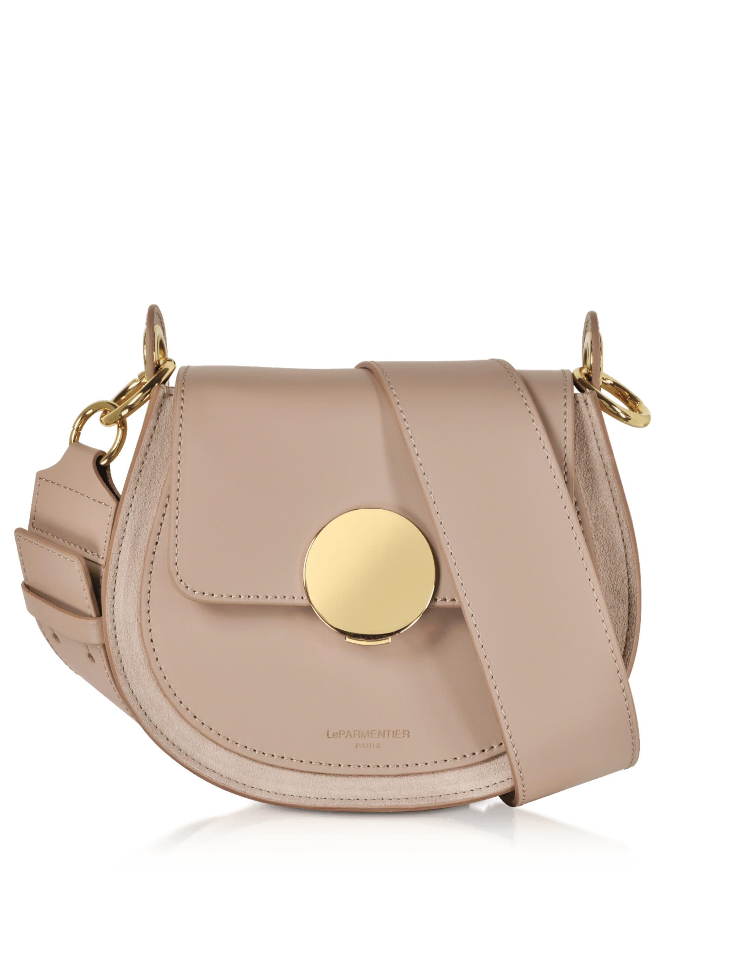 LeParmentier - Bolso de mano 'Yucca' en beige: frente