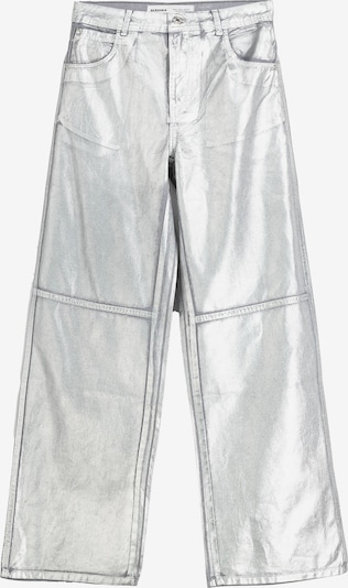 Bershka Pantalon en argent, Vue avec produit