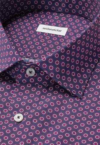 SEIDENSTICKER Regular fit Zakelijk overhemd 'Schwarze Rose' in Lila
