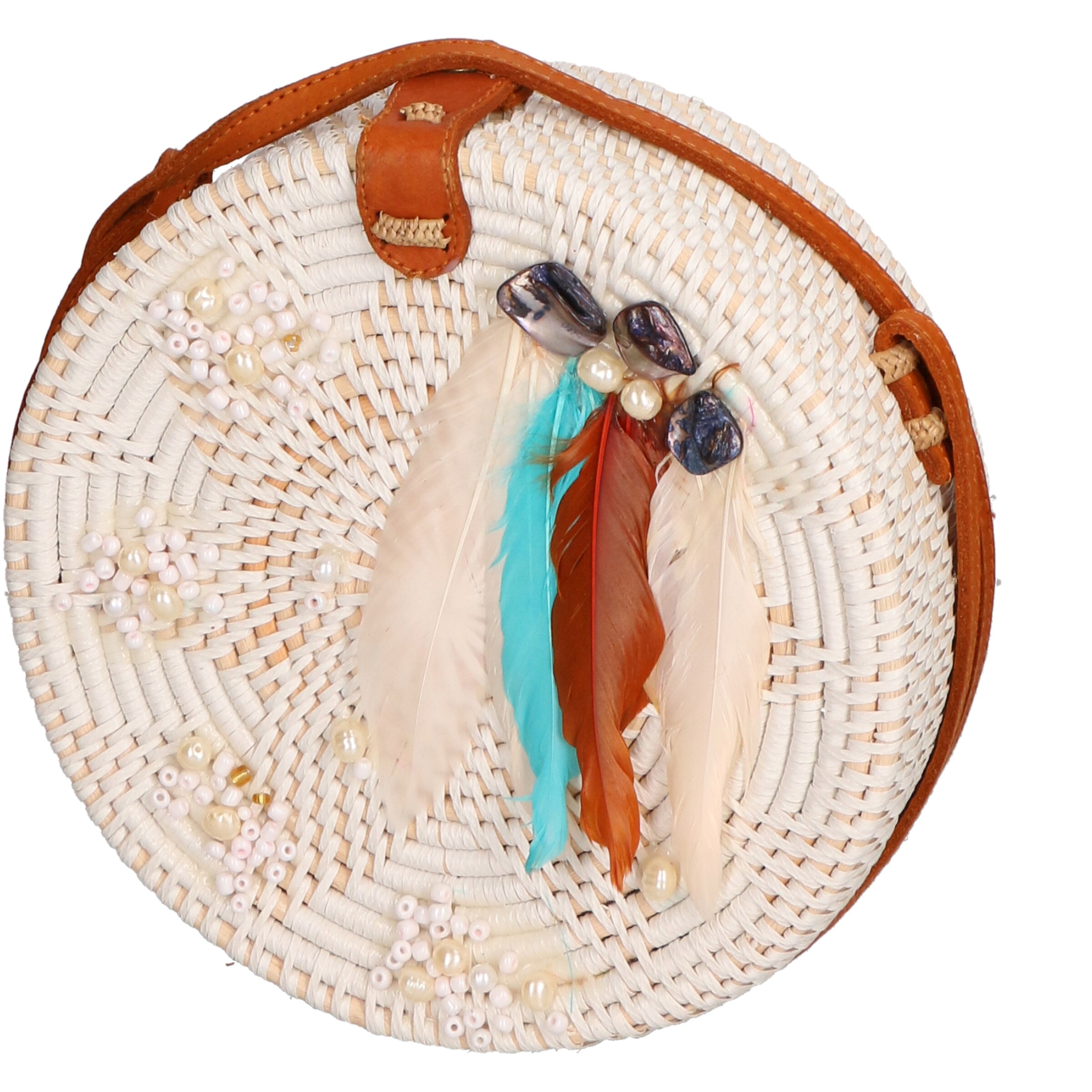 Sac à bandoulière Gave Lux en beige : devant