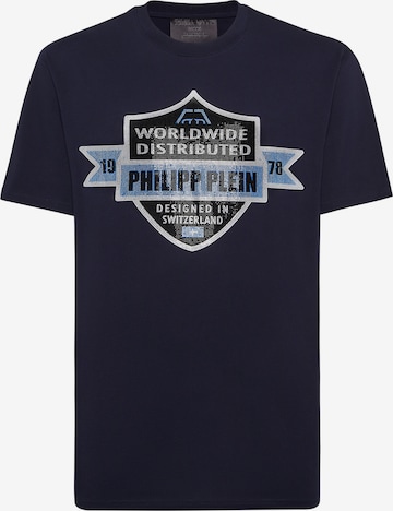 Maglietta 'Crest' di Philipp Plein in blu: frontale