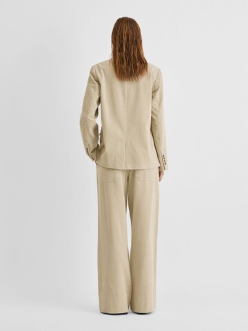 ROUGE EDIT Wide leg Broek in Beige