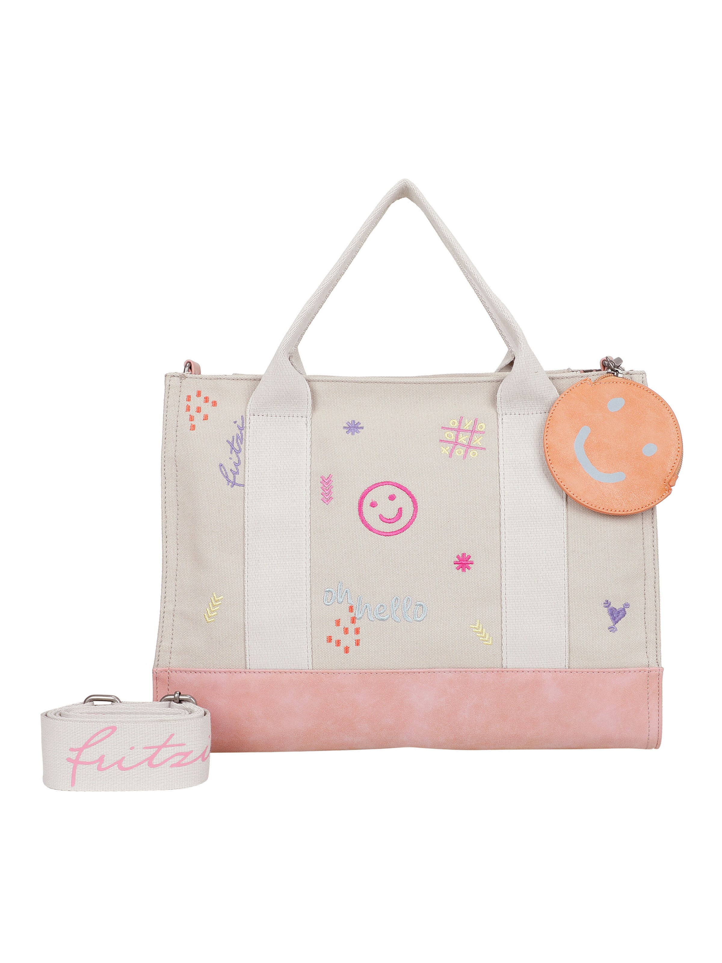 Fritzi aus Preußen Shopper 'Tote Bag Limited Embro Fun' in Beige: Vorderseite