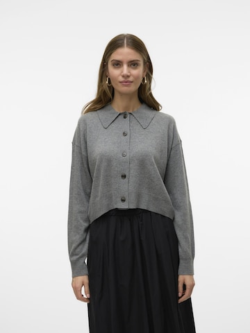 VERO MODA Knit cardigan 'BLAIR' in Grey: front