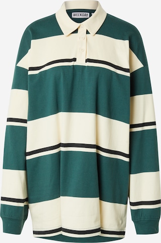 T-shirt oversize 'Emma' WEEKDAY en jaune : devant