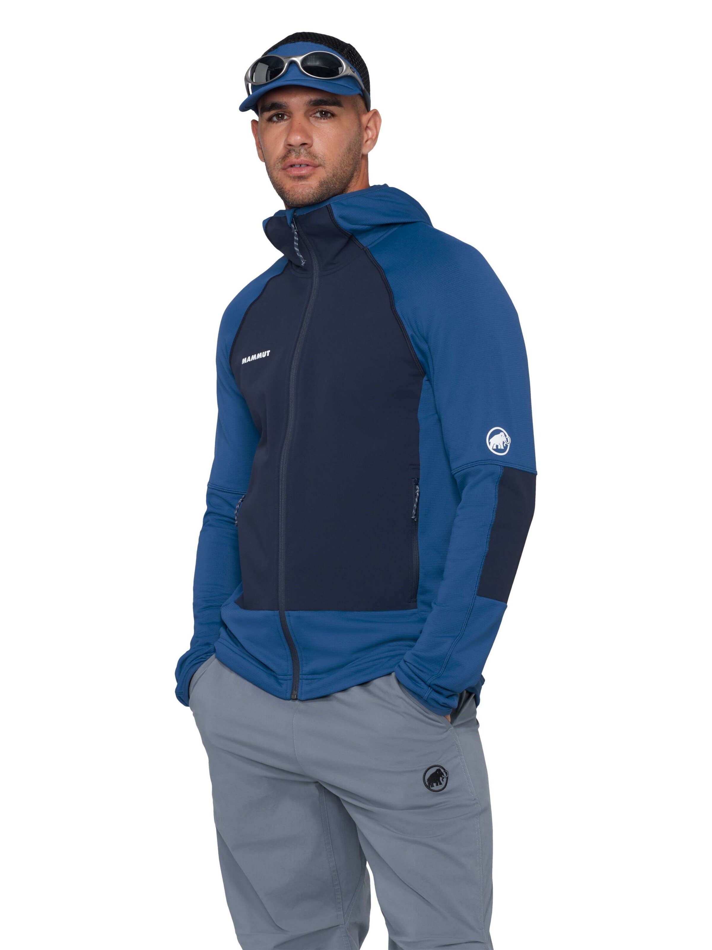 MAMMUT Funktionsfleecejacke 'Massone' in Blau: Vorderseite