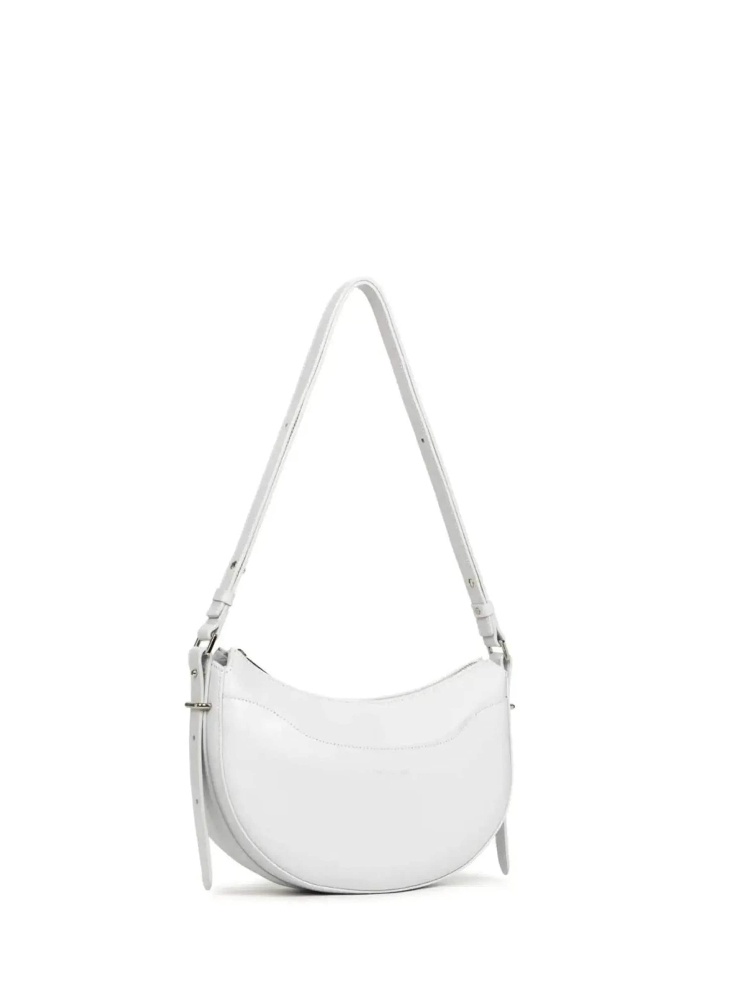 LANCASTER Paris - Bolso de hombro 'Sac demi lune Zippé Suave Ace Lancaster Gris Clair' en gris