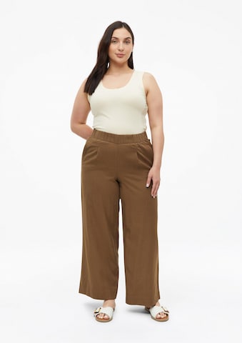s.Oliver Wide Leg Hose in Braun