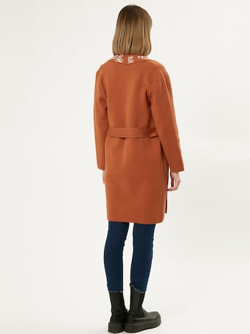 Manteau mi-saison Influencer en marron