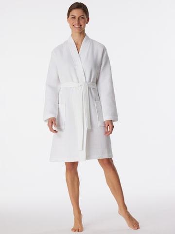 SCHIESSER Bathrobe short in White: front