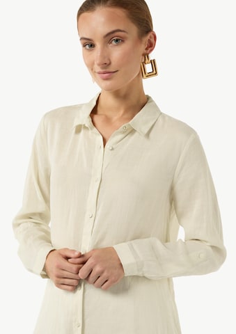 COMMA - Vestido camisero en beige