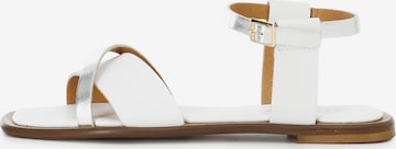 Sandalo di CAFè NOIR in bianco: frontale