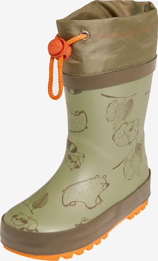 PLAYSHOES Gumene čizme veličine 20 u kaki / maslinasta / svijetlonarančasta, Pregled proizvoda