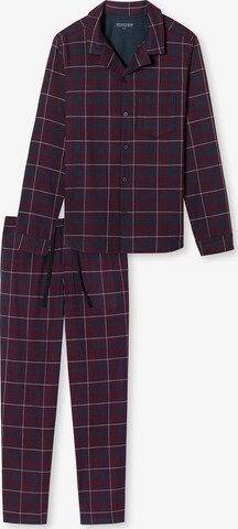 SCHIESSER Long Pajamas in Red: front