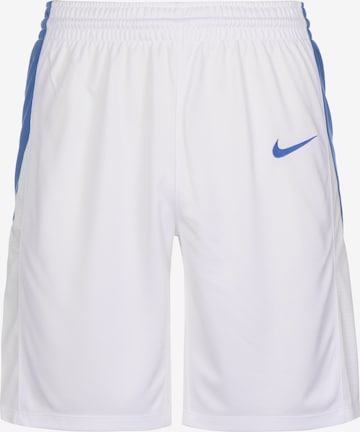 NIKE Loose fit Workout Pants 'Team Stock 20' in White: front