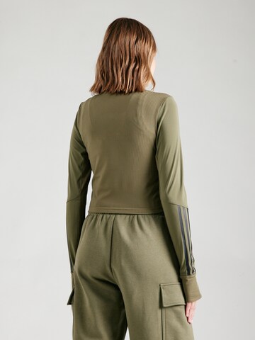 ADIDAS PERFORMANCE Athletic Zip-Up Hoodie 'Hyperglam' in Green