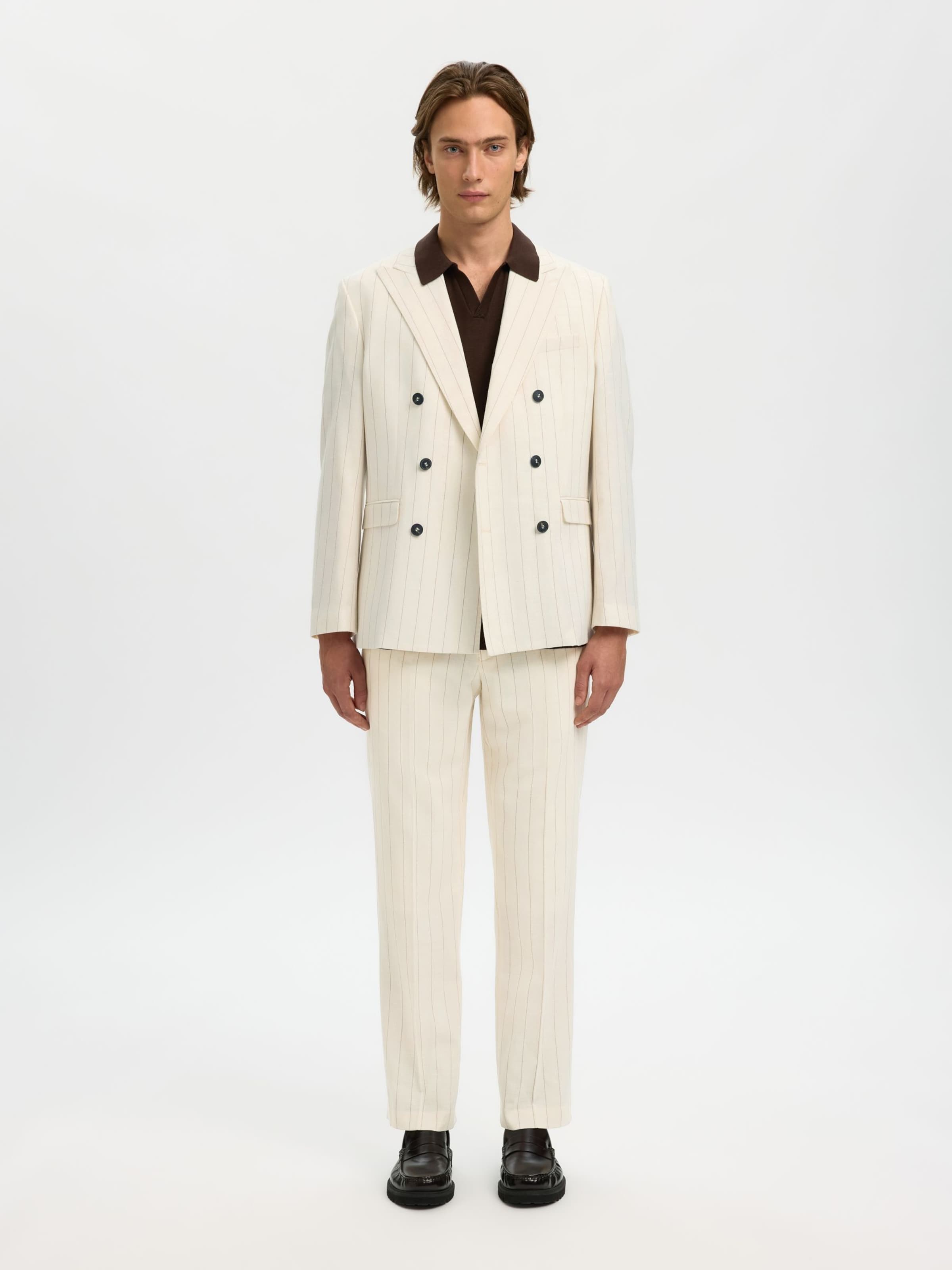 Regular Pantalon SELECTED en blanc