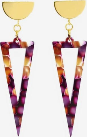 Fräulein Wunder - Brincos 'Acetat Agnes' em roxo: frente
