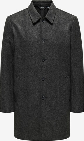 Only & Sons Between-Seasons Coat 'ADAM' in Grey: front