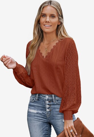 Cupshe Blouse 'CAA04B3H003BB' in Brown: front