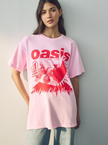 Next Μπλουζάκι 'Oasis Band' σε ροζ: μπροστά
