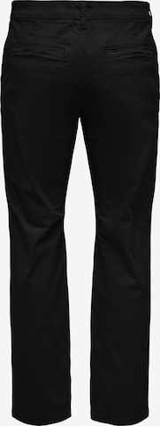 Only & Sons Regularen Chino hlače 'EDGE' | črna barva