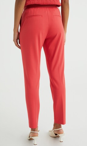 WE Fashion Slimfit Broek in Rood