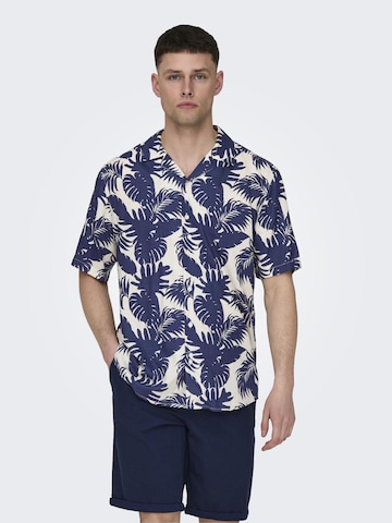 Only & Sons Regular fit Overhemd 'Dash' in Blauw