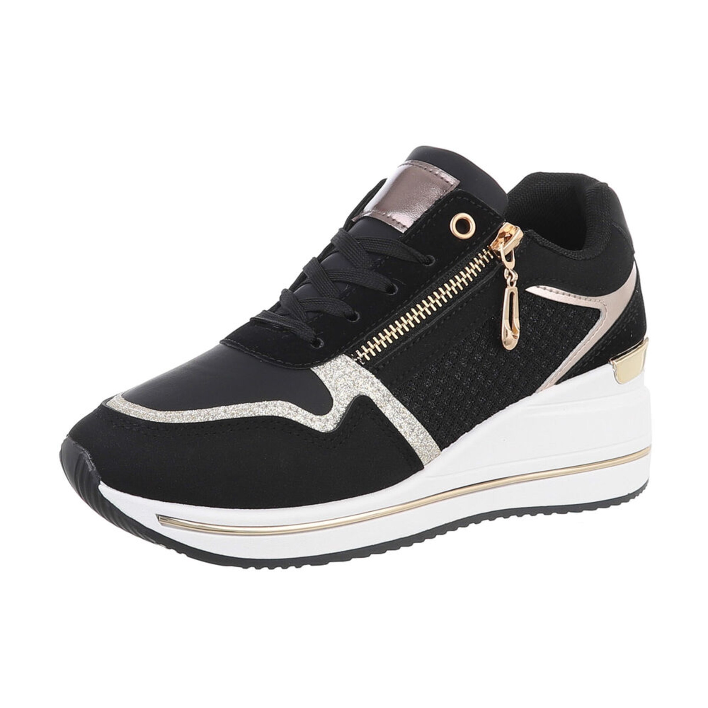 Ital-Design Sneakers in Black: front