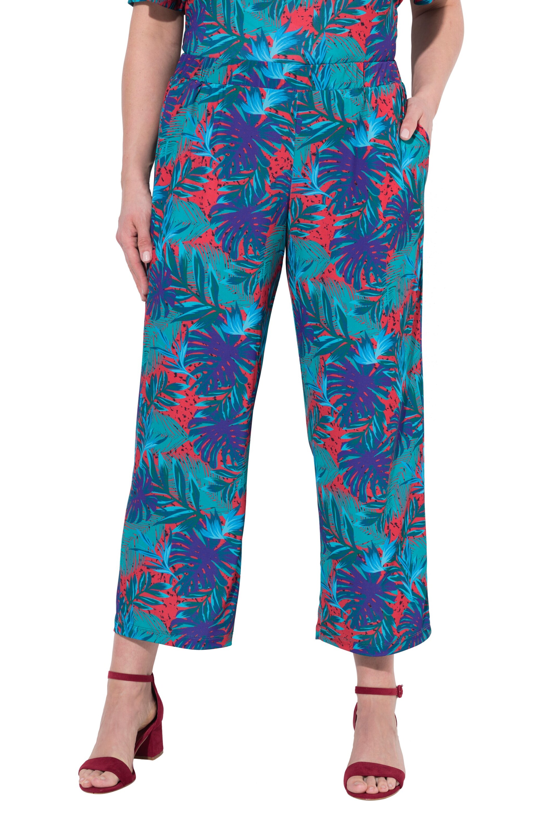 Ulla Popken Regular Trousers in Blue: front