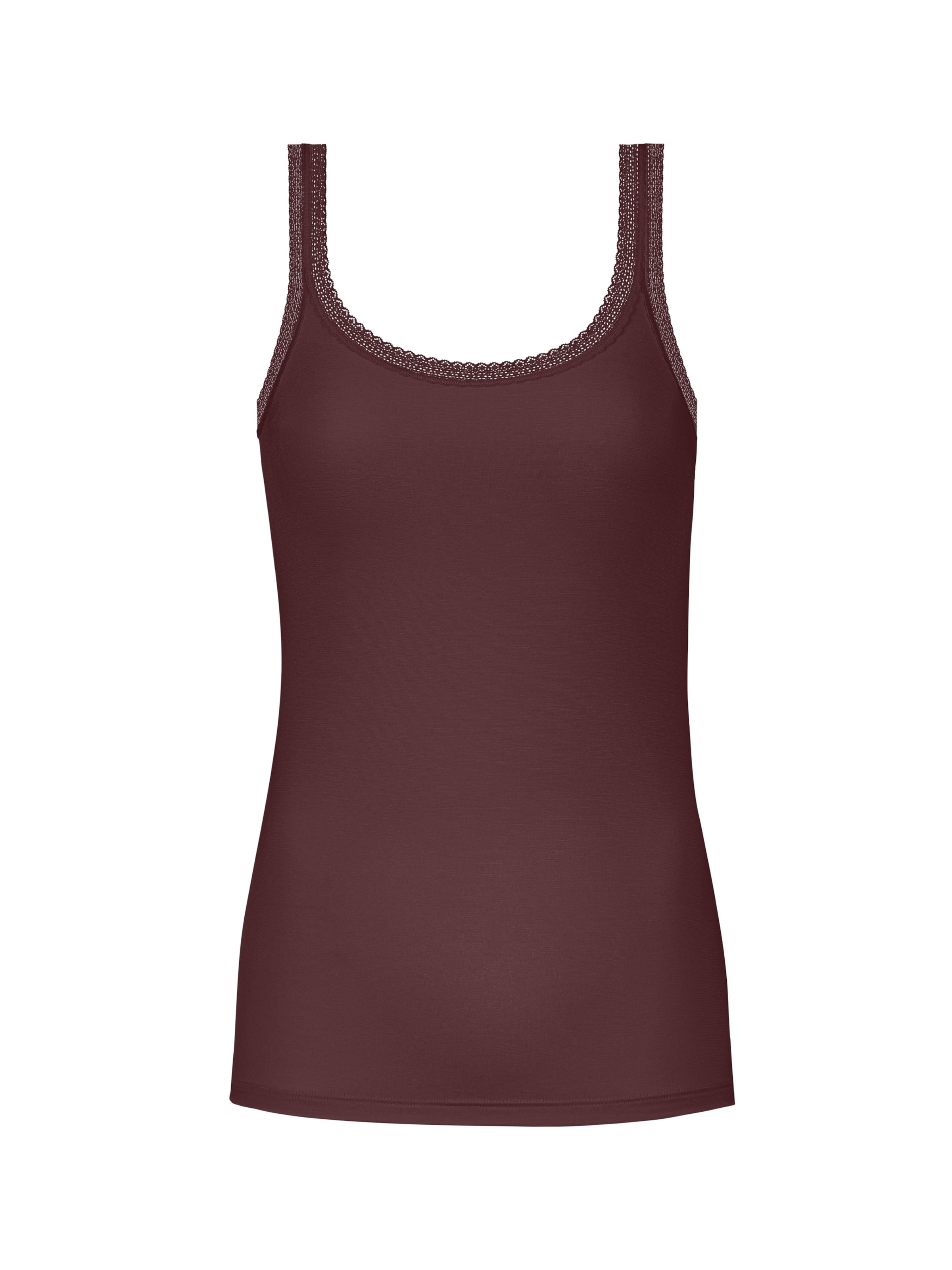 Maillot de corps 'Modal Lace' Mey en marron