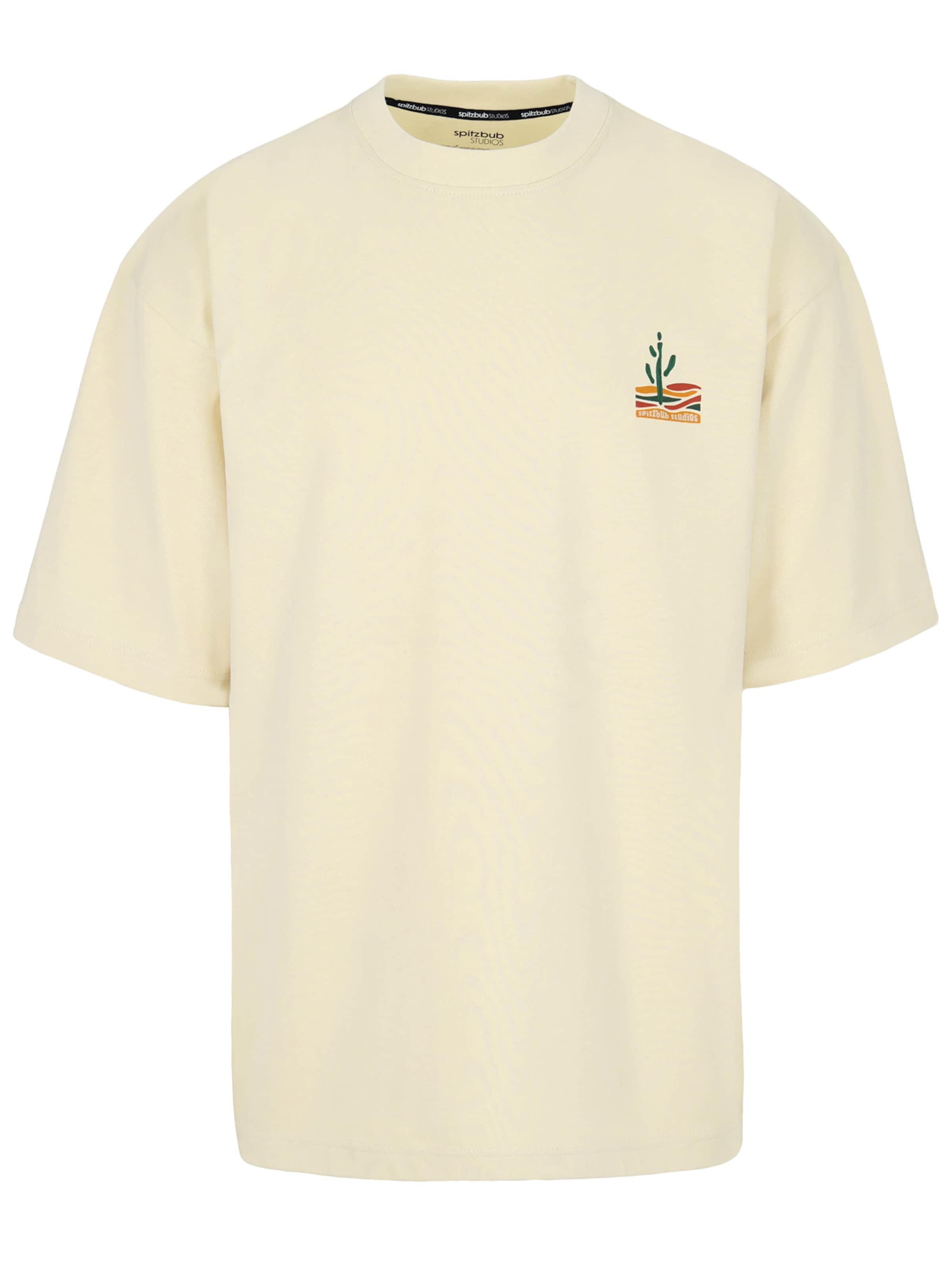 SPITZBUB Shirt 'Journey' in XXXL in Beige / Dark yellow / Dark green / Cranberry, Item view