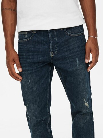 Coupe slim Jean 'Avi' Only & Sons en bleu