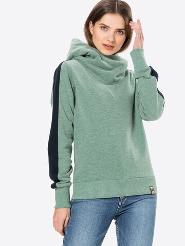 Fli PapiguSweater majica 'Cute but Psycho' - zelena boja: prednji dio