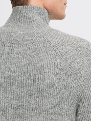 Kronstadt Sweater ' KSDoors half Zip ' in Grey