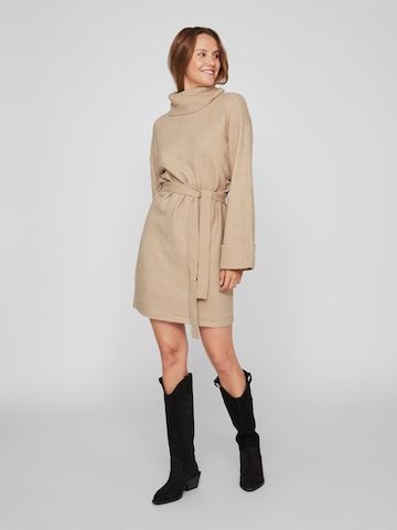 VILA Knitted dress 'Rolfie' in Beige