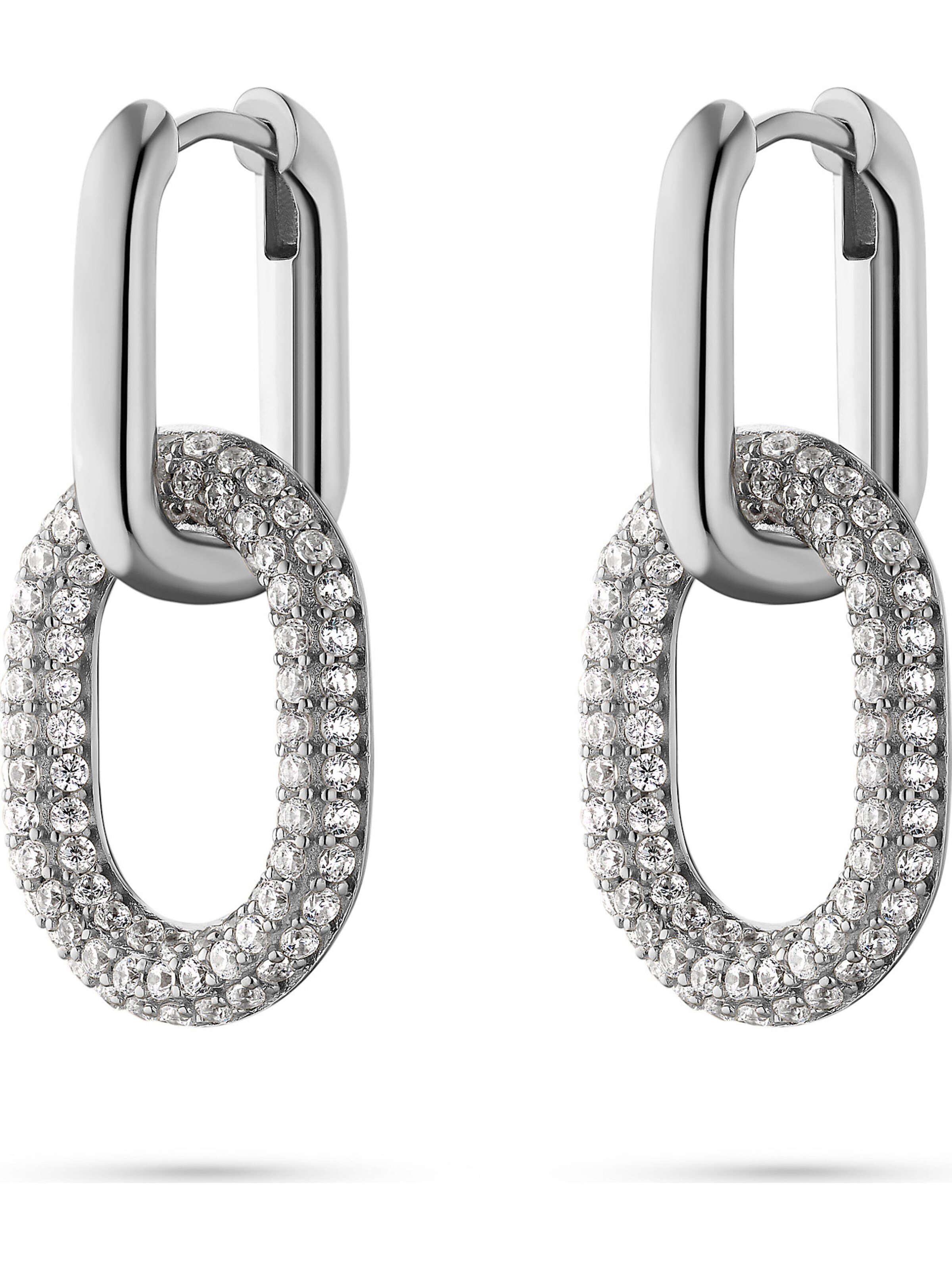 JETTE Earrings in Silver: front