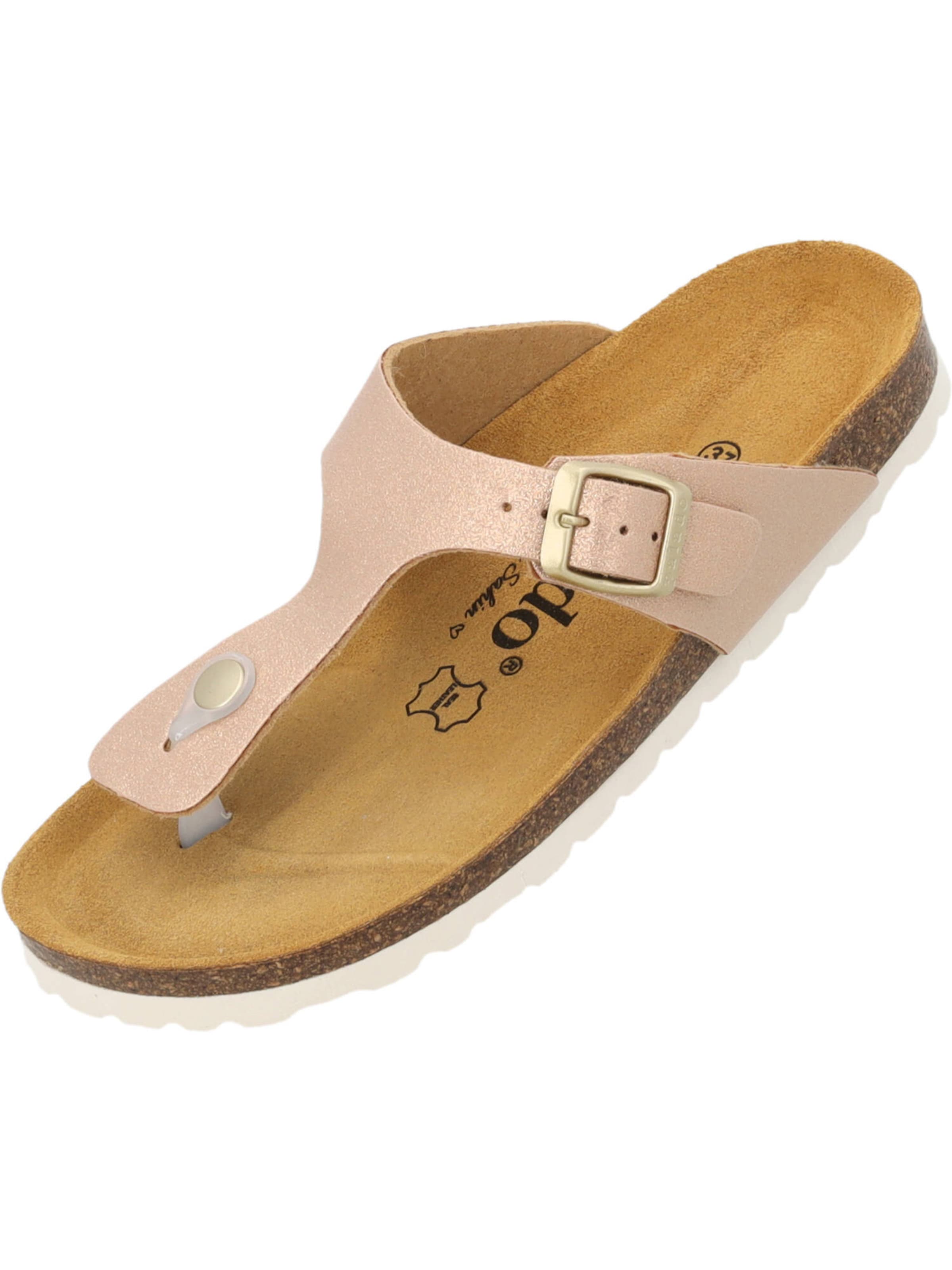 Flip-flops 'Kos Magnolia' de la Palado by Sila Sahin pe roz: față