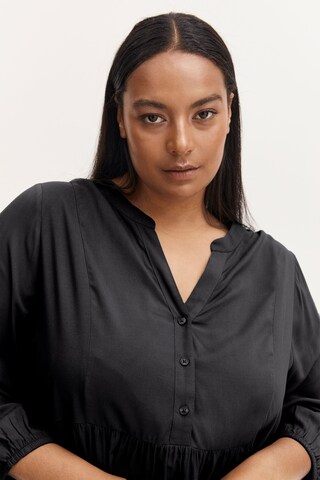 Fransa - Vestidos camiseiros 'SOFTY' em preto