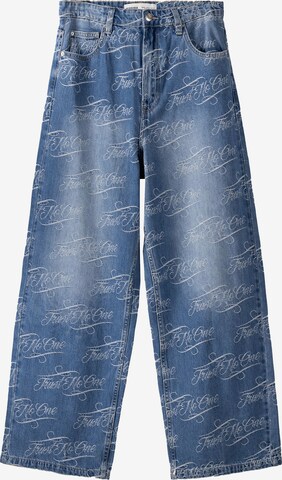 Bershka Loosefit Jeans in Blauw: voorkant