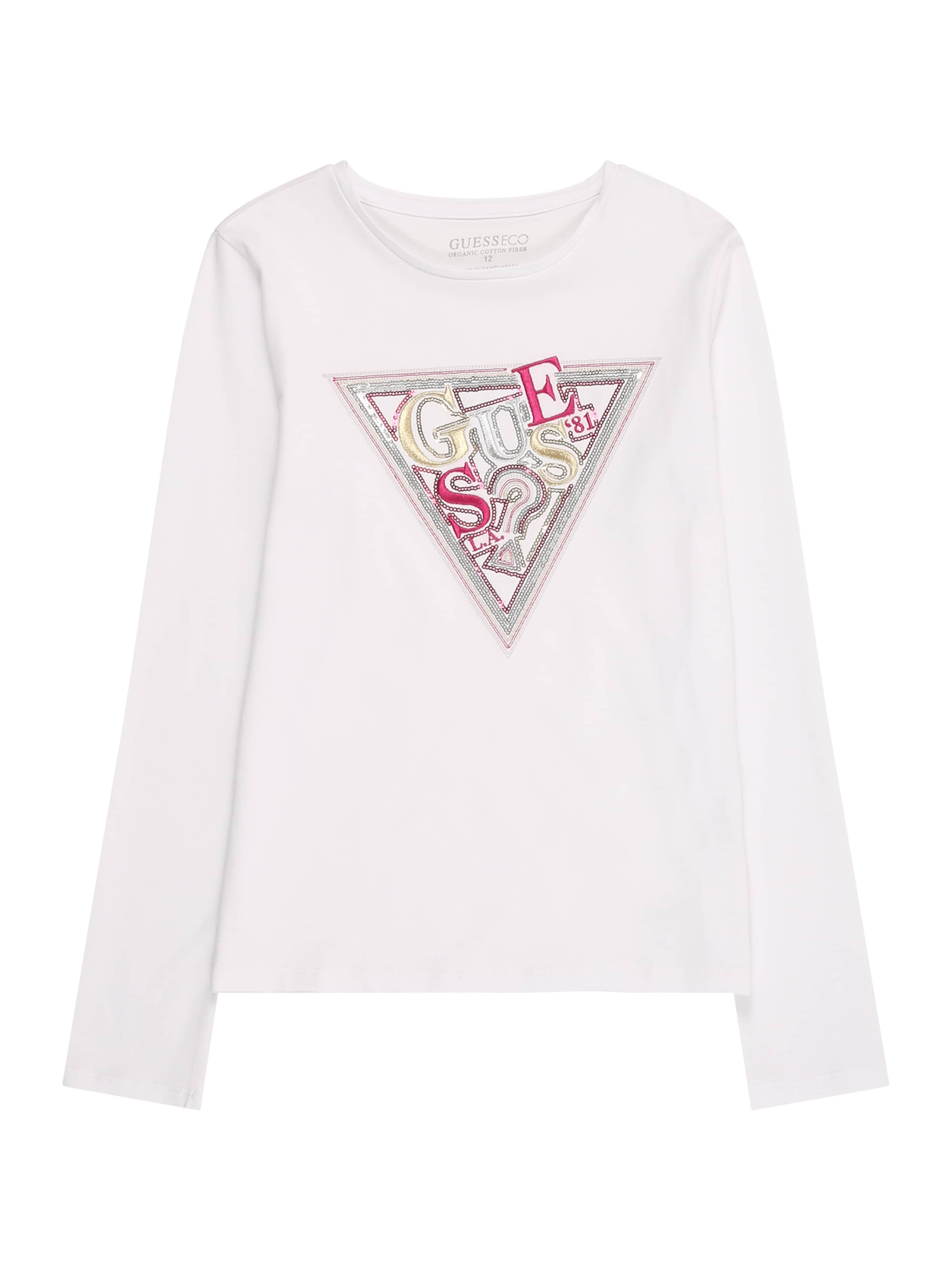 T-Shirt GUESS en rose : devant