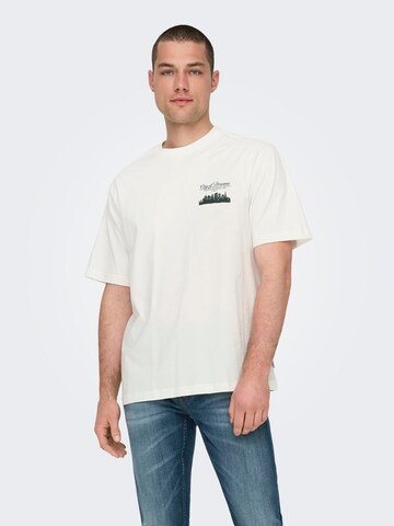 T-Shirt 'RYLAN' Only & Sons en blanc