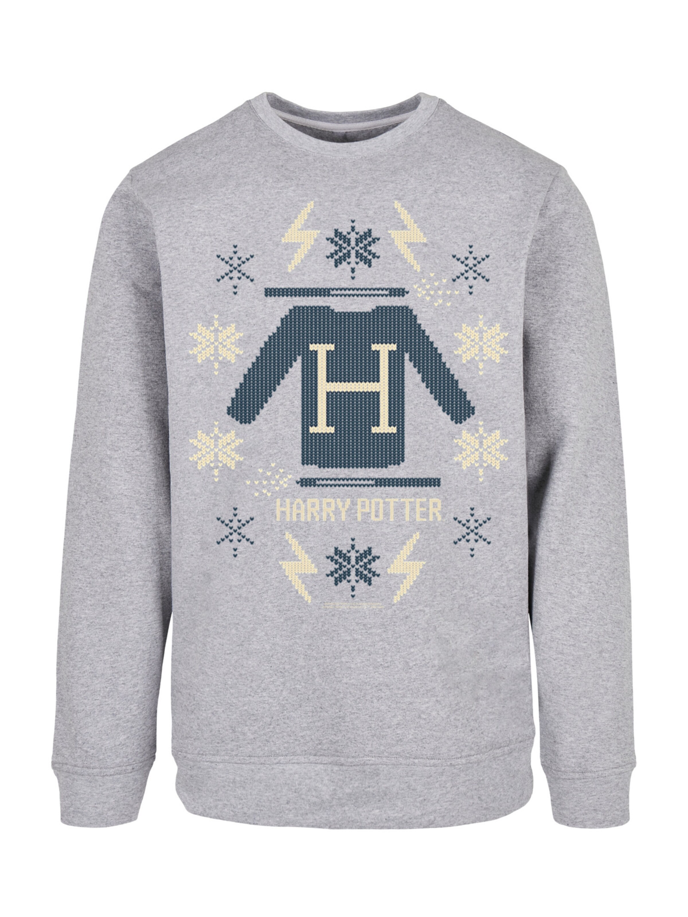 F4NT4STIC Sweatshirt 'Harry Potter Christmas' in Grey: front