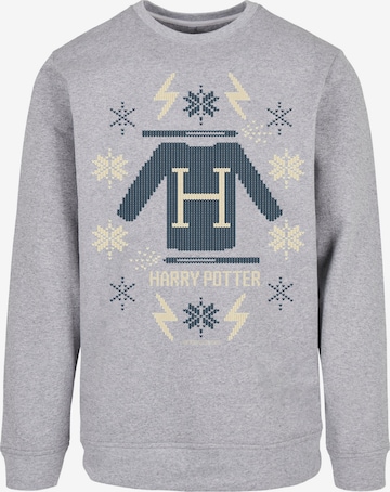 Sweat-shirt 'Harry Potter Christmas' F4NT4STIC en gris : devant