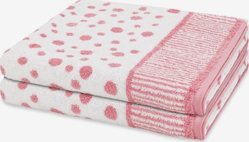 ROSS Towel 'Punkte allover' in Pink: front